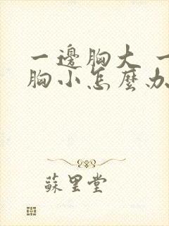 一边胸大 一边胸小怎么办