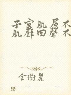 子宫肌层不光滑肌壁回声不均匀