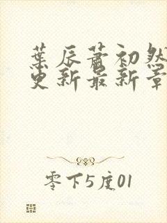 叶辰萧初然刚刚更新最新章节免费阅读全文