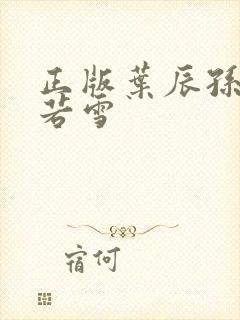 正版叶辰孙怡夏若雪