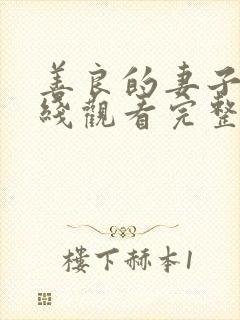 善良的妻子 在线观看完整版