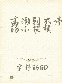 高潮到不停喷水的小视频