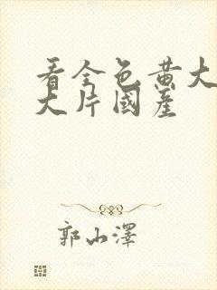 看全色黄大色黄大片国产