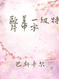 欧美一级特黄大片中字