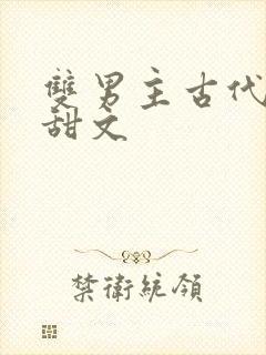 双男主古代生子甜文