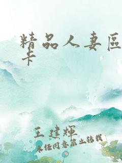 精品人妻区二不卡