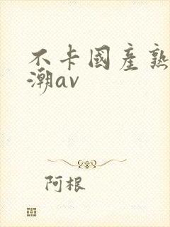 不卡国产熟女高潮av