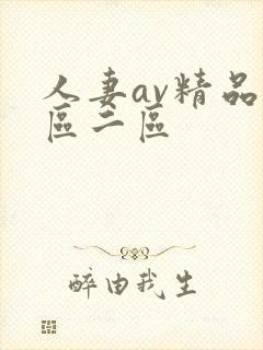 人妻av精品一区二区