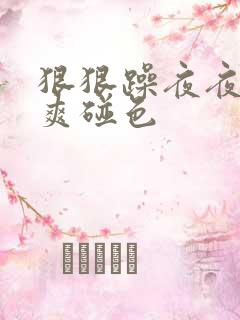 狠狠躁夜夜躁人爽碰色