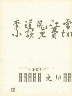 李道风江雪瑶的小说免费txt