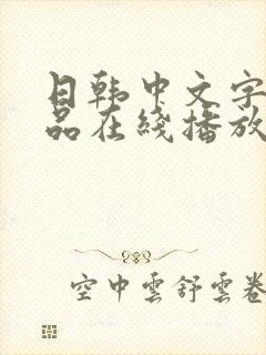 日韩中文字幕精品在线播放