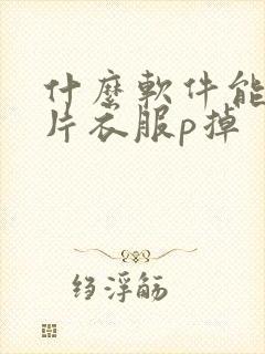 什么软件能把照片衣服p掉