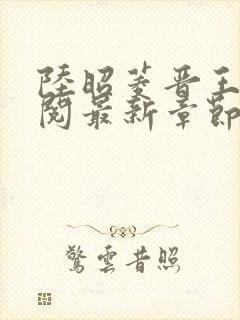 陆昭菱晋王周时阅最新章节在线