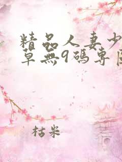 精品人妻少妇嫩草无9码专区