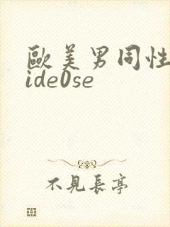 欧美男同性恋vide0se