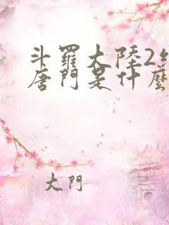 斗罗大陆2绝世唐门是什么