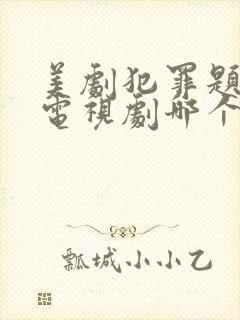 美剧犯罪题材的电视剧哪个好看