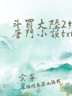 斗罗大陆2绝世唐门小说txt