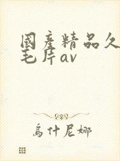 国产精品久久久毛片av