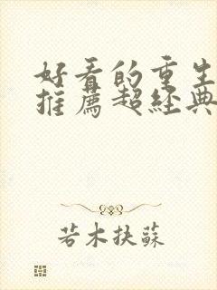 好看的重生小说推荐超经典男主