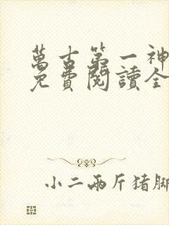 万古第一神小说免费阅读全文