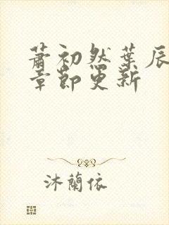 萧初然叶辰最新章节更新