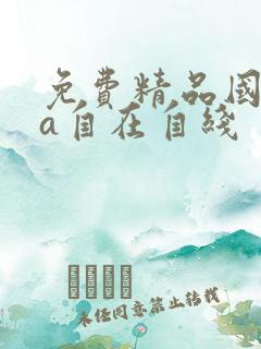 免费精品国产va自在自线