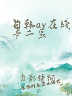 日韩av在线不卡二区