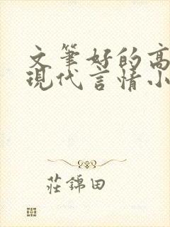 文笔好的高质量现代言情小说