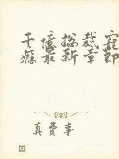 千亿总裁宠妻成瘾最新章节新