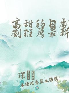 高甜的日剧电视剧推荐最新