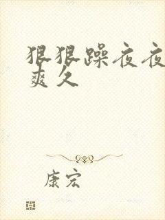狠狠躁夜夜躁人爽久