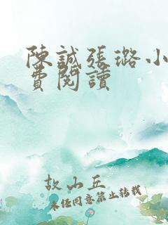 陈诚张璐小说免费阅读