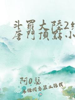 斗罗大陆2绝世唐门顶点小说