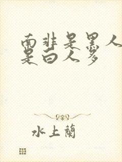 南非是黑人多还是白人多