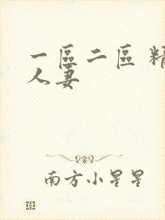 一区二区 精品人妻