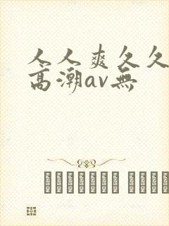 人人爽久久av高潮av无
