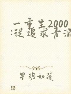 一重生2000:从追求青涩校花同桌开始
