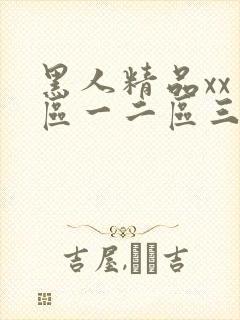 黑人精品xx一区一二区三区