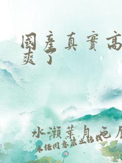 国产真实高潮太爽了