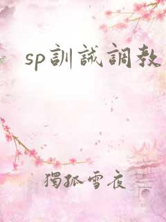sp训诫调教文