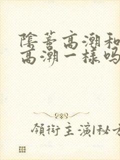 阴蒂高潮和阴道高潮一样吗?