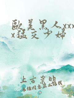 欧美黑人xxxx猛交少妇