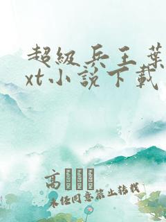 超级兵王叶谦txt小说下载