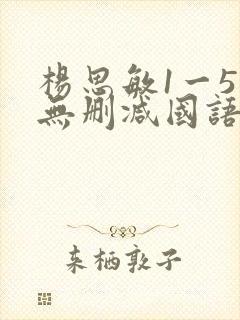 杨思敏1一5集无删减国语版免费