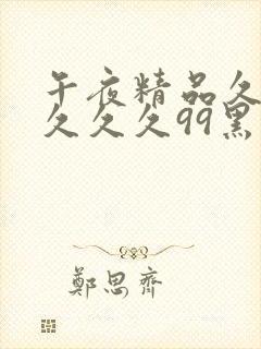 午夜精品久久久久久久99黑人