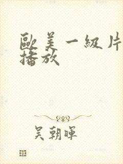 欧美一级片影视播放