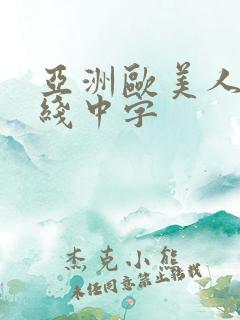 亚洲欧美人妻在线中字