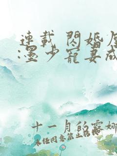 连载 闪婚厚爱:墨少宠妻成瘾