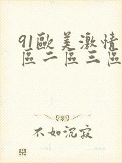91欧美激情一区二区三区成